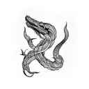 Jörmungandr around the forearm  tattoo design idea