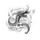 Jörmungandr around the forearm  tattoo design idea