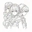 anime characters tattoo design idea