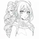 anime characters tattoo design idea