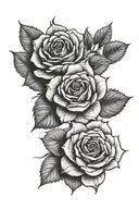 1 rose, 1 azalea, 1 mongolia tattoo design idea