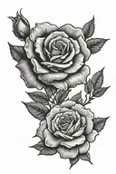 1 rose, 1 azalea, 1 mongolia tattoo design idea