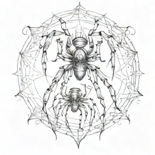 Eyes, spiders, gothic tattoo design idea