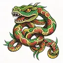 Mayan snake tattoo design idea