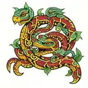 Mayan snake tattoo design idea