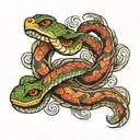 Mayan snake tattoo design idea