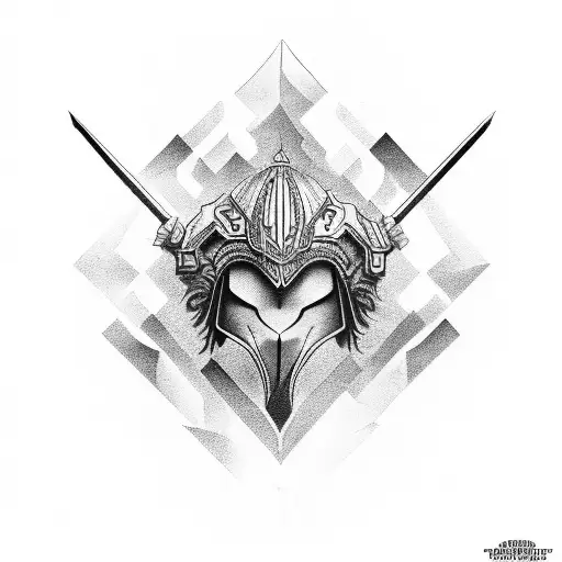 dioses griegos o guerreros griegos con alas tattoo design idea