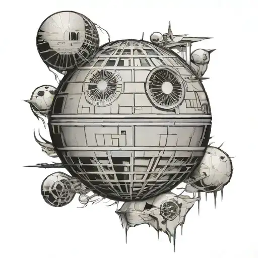 star wars death star wars tattoo design idea