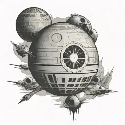 star wars death star wars tattoo design idea