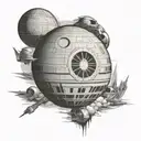 star wars death star wars tattoo design idea