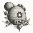 star wars death star wars tattoo design idea