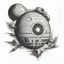 star wars death star wars tattoo design idea