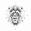 Clock and Lion tattoo design idea