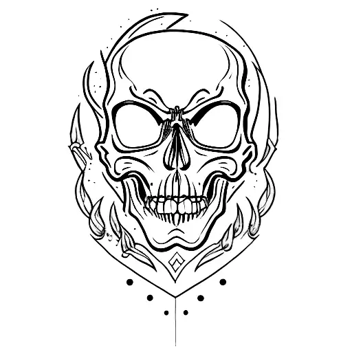 DARK SKULL tattoo design idea