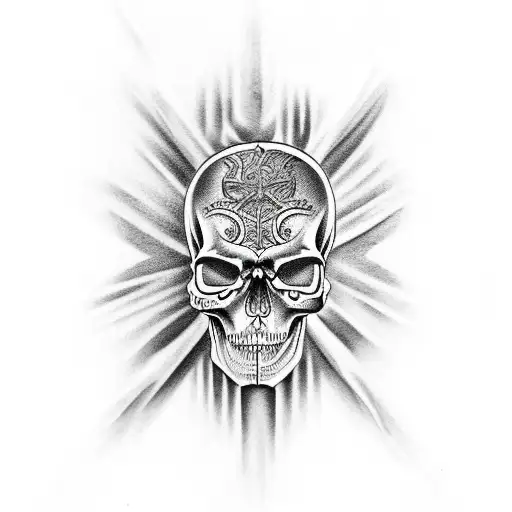 DARK SKULL tattoo design idea