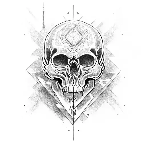 DARK SKULL tattoo design idea