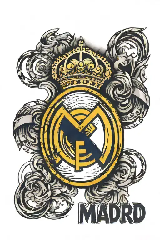 real madrid logo tattoo design idea