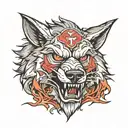 Evil Timberwolf tattoo design idea