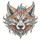 Evil Timberwolf tattoo design idea