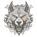 Evil Timberwolf tattoo design idea