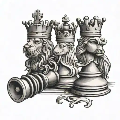 king and queen chess tattoo design tattoo design idea