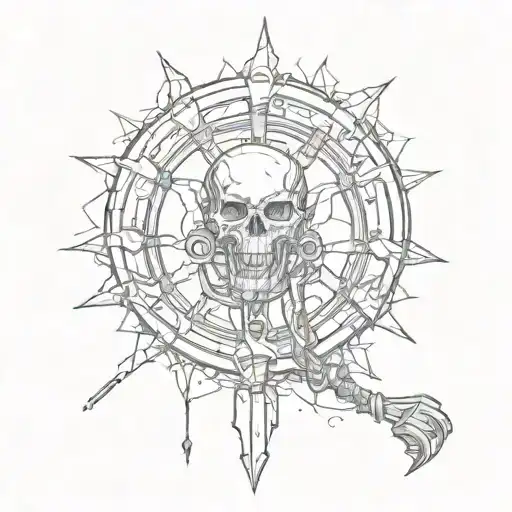 flail tattoo design idea