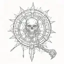 flail tattoo design idea