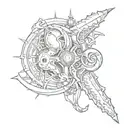 flail tattoo design idea