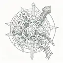 flail tattoo design idea