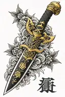 dagger tattoo design idea