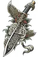 dagger tattoo design idea