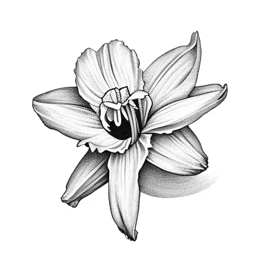 Daffodil tattoo design idea