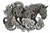 strength courage tattoo design idea