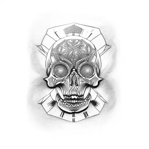 memento mori tattoo design idea