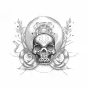 memento mori tattoo design idea