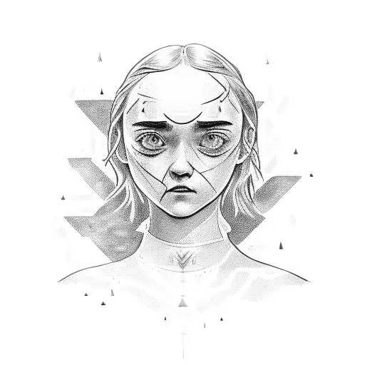 arya stark not today tattoo design idea