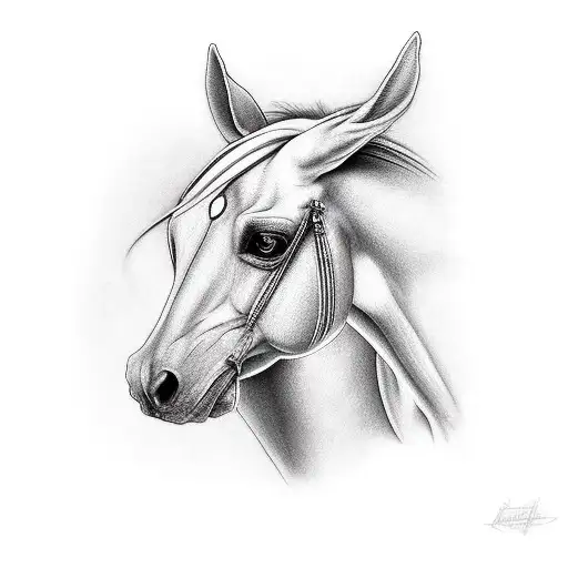  dangerous horse standing on 2 legs tattoo design idea