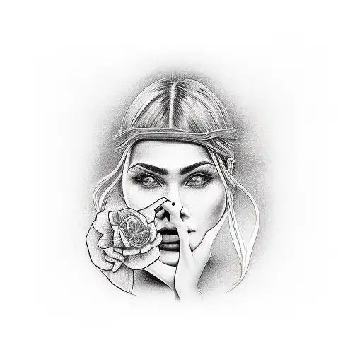 a lonely person tattoo design idea