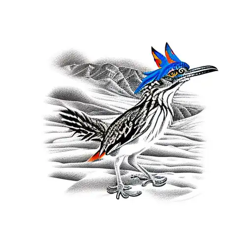 Roadrunner Death Valley  tattoo design idea