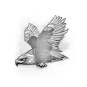 flying Hawk  49 tattoo design idea