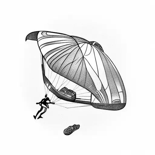 Paragliding tattoo design idea