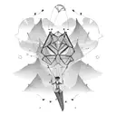 Paragliding tattoo design idea