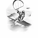 Paragliding tattoo design idea