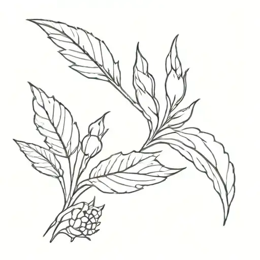 hyssop tattoo design idea