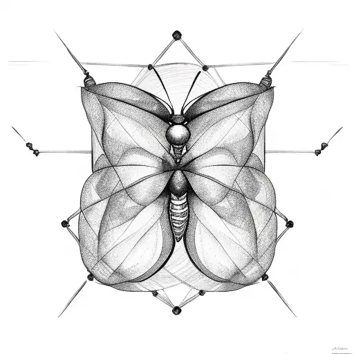 Butterfly in a Cage tattoo design idea