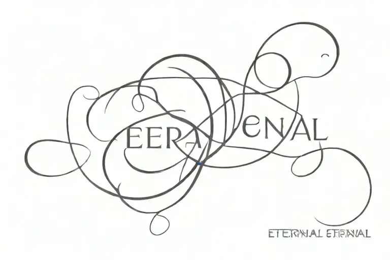 word Eternal tattoo design idea