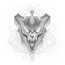 rock and roll tattoo design idea