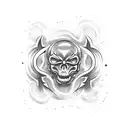 rock and roll tattoo design idea