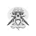 rock and roll tattoo design idea