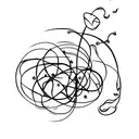 blossom word with string of fate tattoo design idea